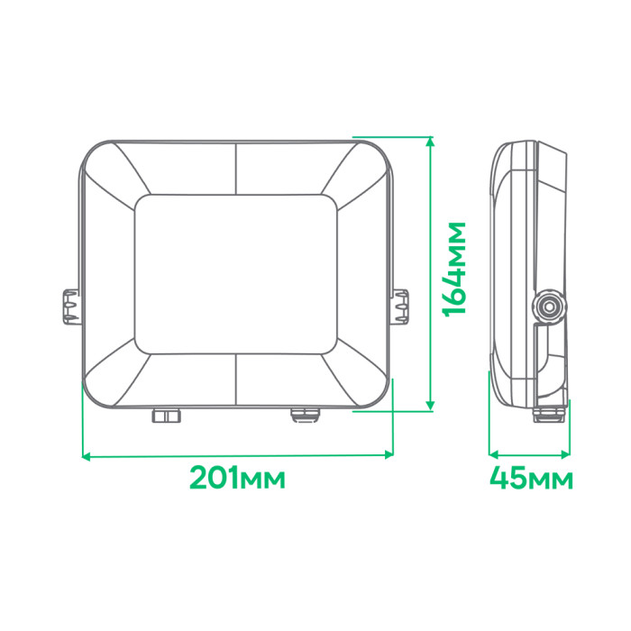 Світлодіодний прожектор Ardero LL-4050ARD PRO 50Вт 6500K чорний (80227)