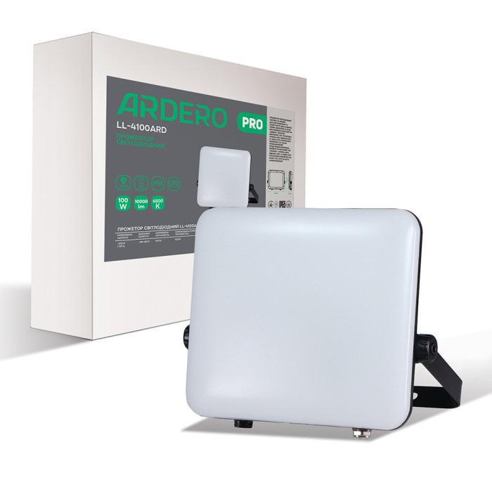 Світлодіодний прожектор Ardero LL-4100ARD PRO 100Вт 6500K чорний (80228)