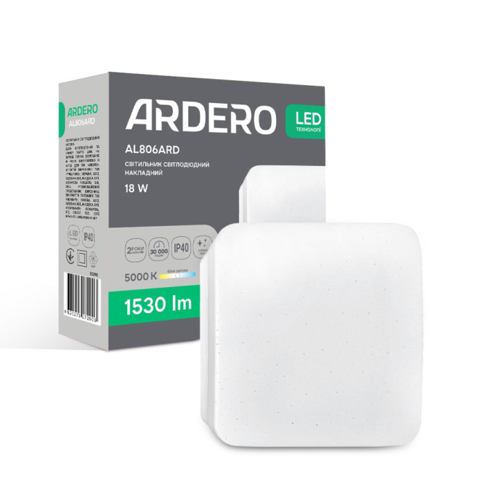 Світлодіодний накладний світильник Ardero AL806ARD 18Вт 5000K білий (80298)