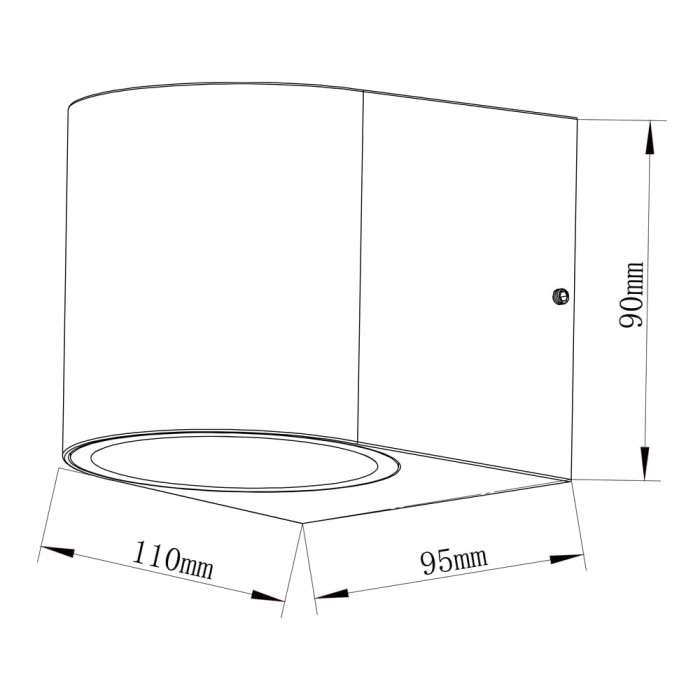 Архітектурний накладний світильник Ardero DH0130ARD під лампу чорний (80424)