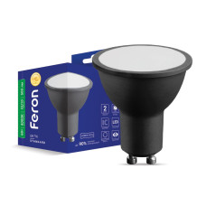 Світлодіодна лампа Feron LB-716 6Вт GU10 4000K чорний (80478)