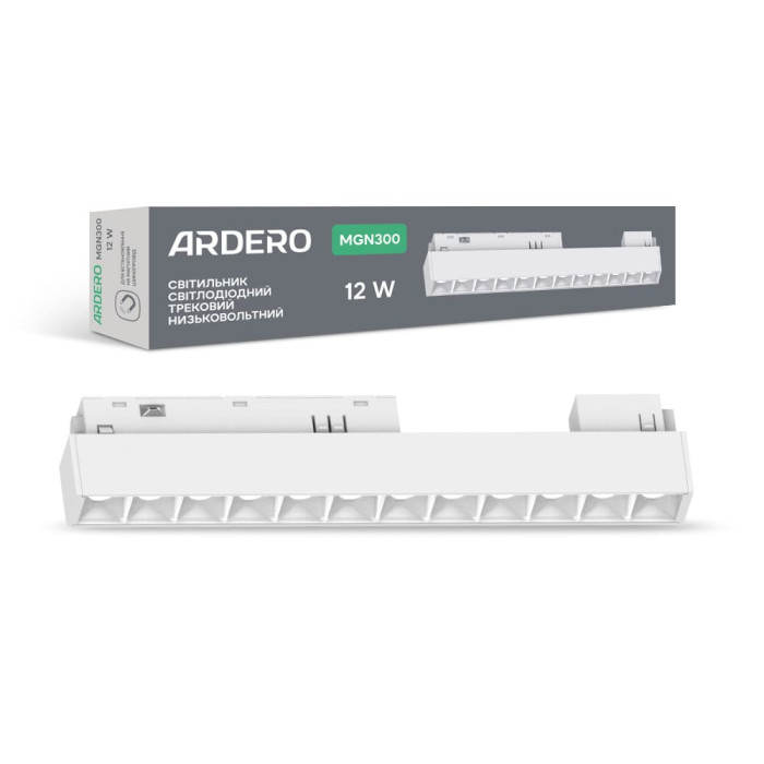 Світлодіодний магнітний трековий світильник Ardero MGN300 12Вт 4000K білий (80599)