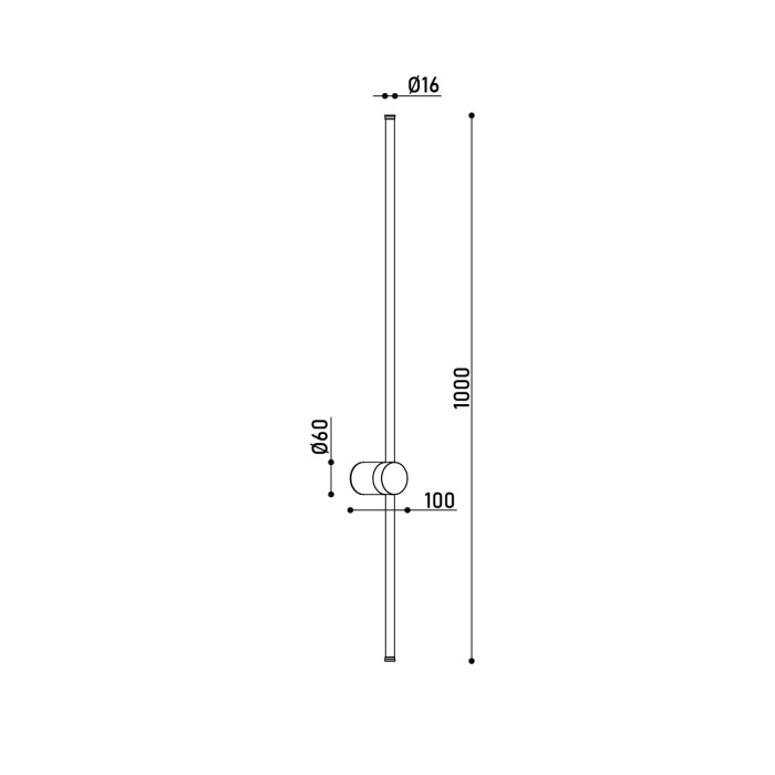 Бра KLOODI DECO WA-STICK 100 BK