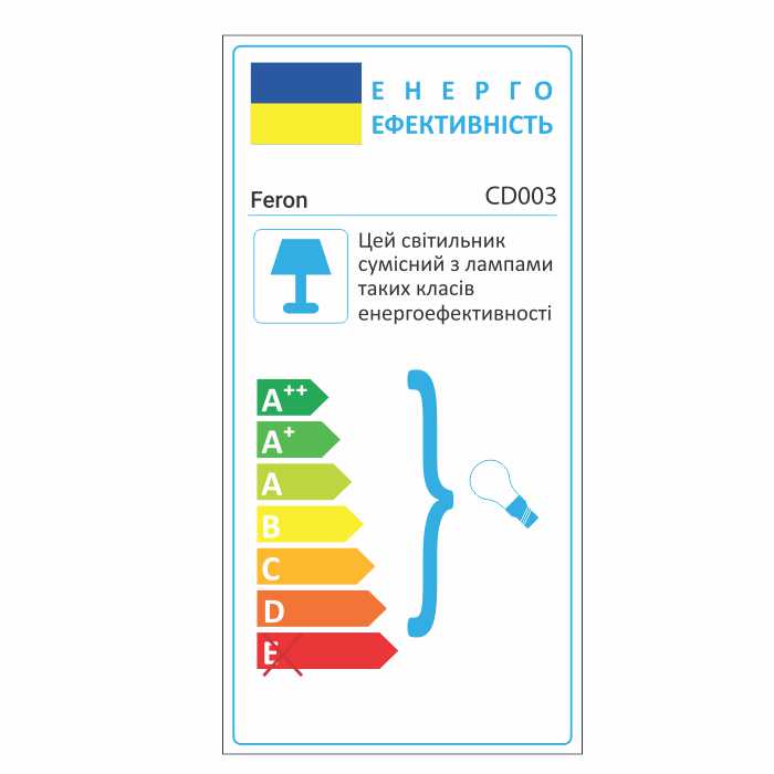 Вбудований світильник Feron CD003 під лампу білий (28745)