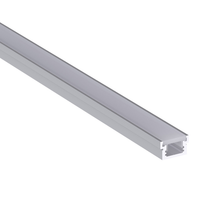LED профіль алюмінієвий підлоговий з розсіювачем PC KLOODI KLP2213_2, 2м