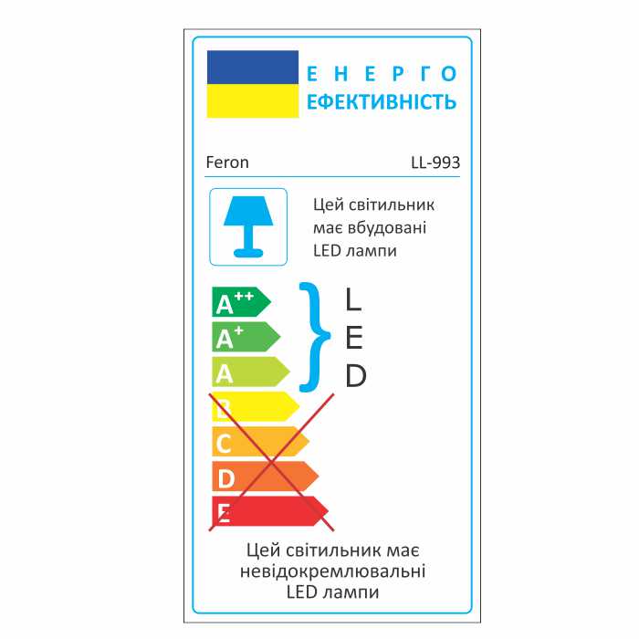 Світлодіодний прожектор Feron LL-993 30Вт 6400K чорний (29621)