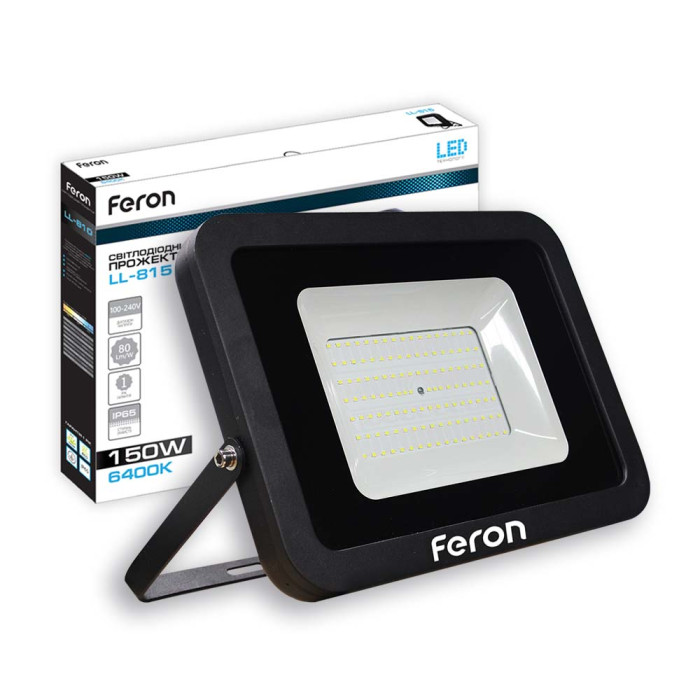 Світлодіодний прожектор Feron LL-815 150Вт 6400K чорний (32818)