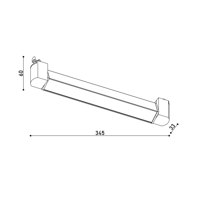 Світильник трековий однофазний KLOODI KD-LINE TURN345 PC 20W 3K BK
