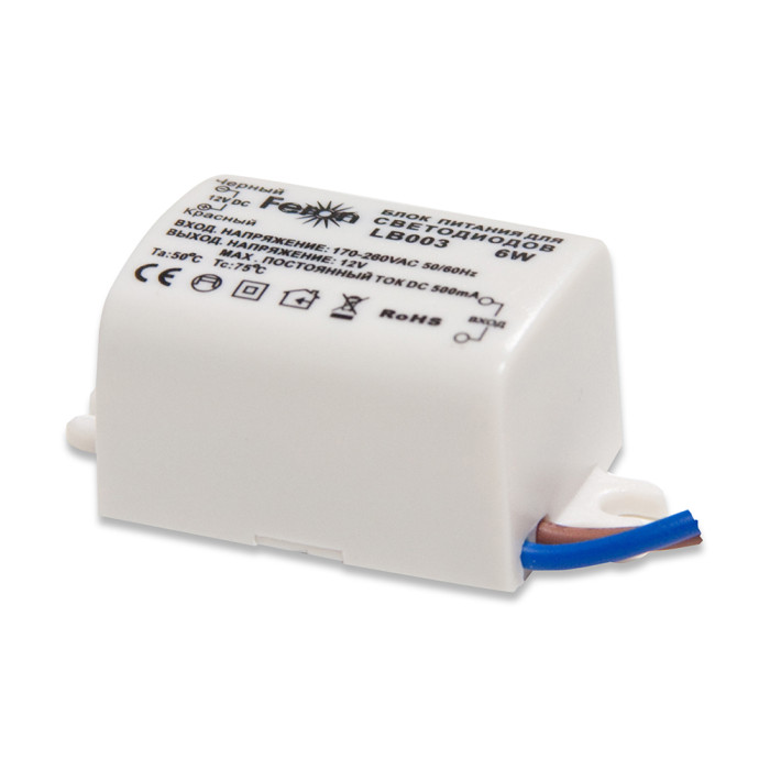 Трансформатор електронний Feron LB003 6W IP20 (21480)