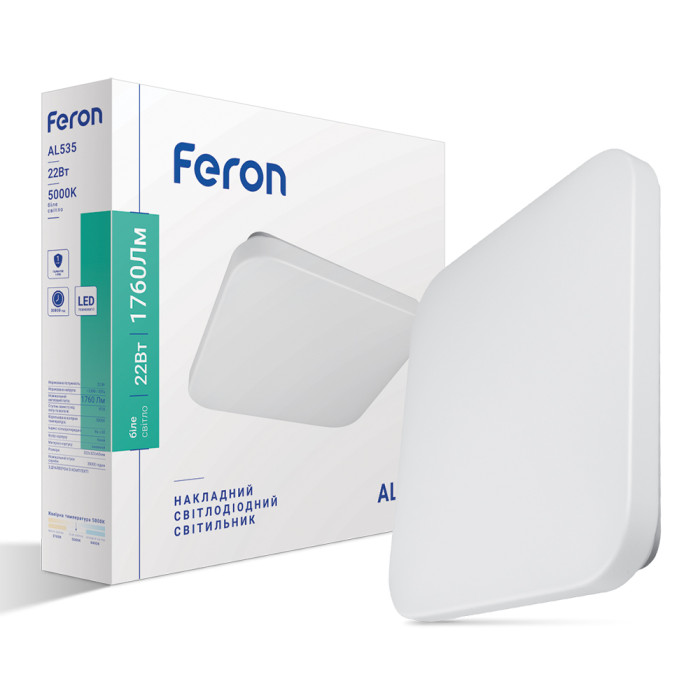 Світлодіодний накладний світильник Feron AL535 22Вт 5000K білий (01740)