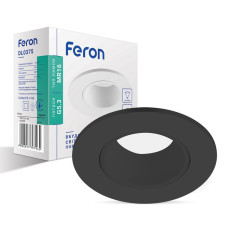 Вбудований поворотний світильник Feron DL0375 під лампу чорний (01779)