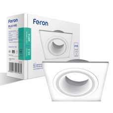 Вбудований світильник Feron DL6140 під лампу білий (01792)