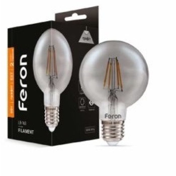 Світлодіодна лампа Feron Filament LB-163 6Вт E27 2700K графіт (01869)