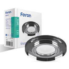 Вбудований світильник Feron 8060-2 під лампу сірий срібло (20090)