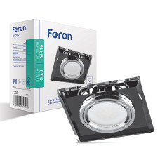 Вбудований світильник Feron 8170-2 під лампу сірий срібло (20095)