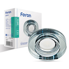 Вбудований світильник Feron 8080-2 під лампу прозорий (20098)