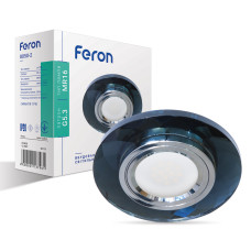 Вбудований світильник Feron 8050-2 під лампу сірий срібло (20113)