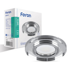 Вбудований світильник Feron 8060-2 під лампу срібло (20116)