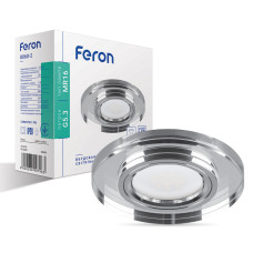 Вбудований світильник Feron 8060-2 під лампу з підсвіткою хром (28490)