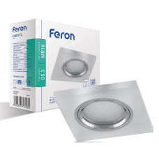 Вбудований світильник Feron CD8170 під лампу з підсвіткою хром (32571)