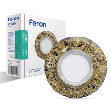Вбудований світильник Feron CD830 під лампу з підсвіткою чорний золото (40023)