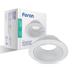 Вбудований поворотний світильник Feron DL8300 під лампу білий (40035)