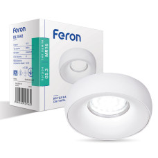 Вбудований світильник Feron DL1842 під лампу білий матовий (40040)
