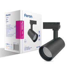 Світлодіодний трековий світильник Feron AL100 20Вт 4000K чорний (41606)
