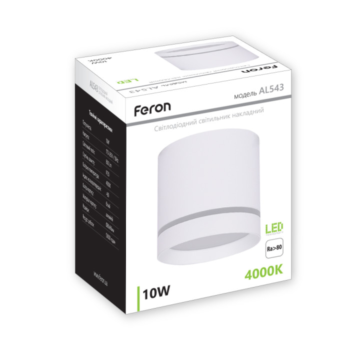 Світлодіодний накладний світильник Feron AL543 10Вт 4000K білий (32588)