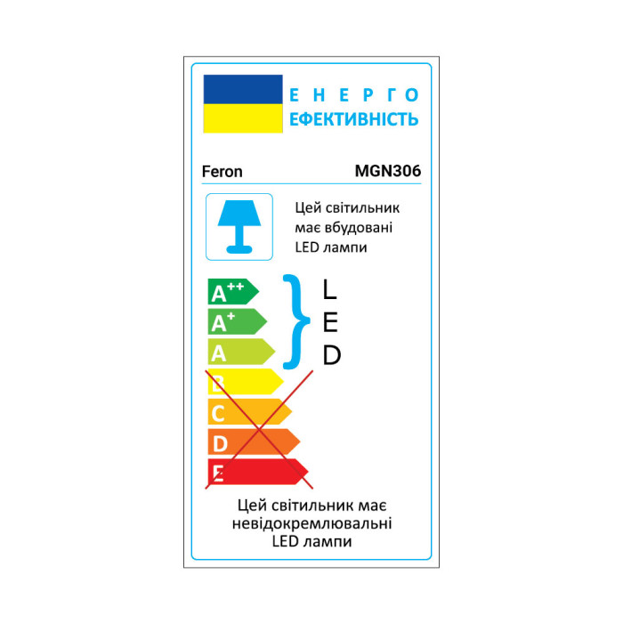 Світлодіодний магнітний трековий світильник Feron MGN306 12Вт 4000K чорний (40263)