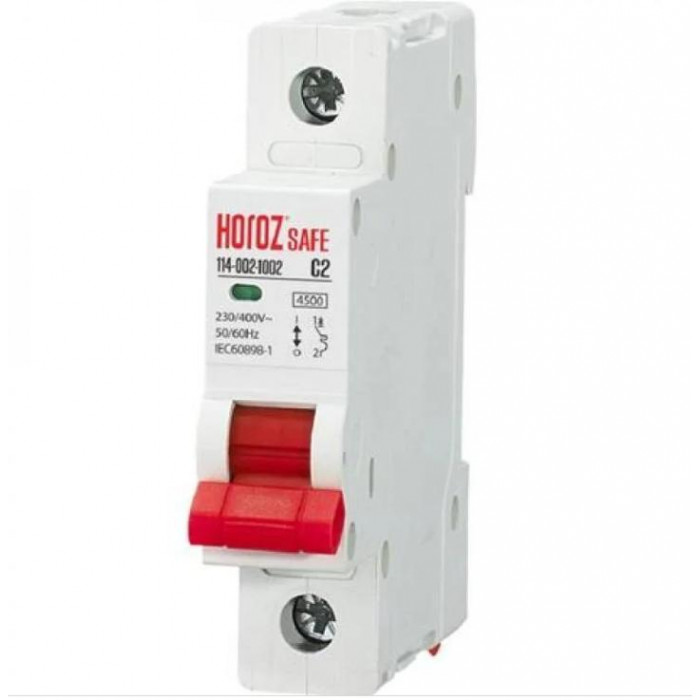 Автоматичний вимикач SAFE 2А 1P С Horoz Electric