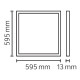Врізний арт світильник  600*600 SMD LED "CAPELLA-48"  48 W  4200K панель біла