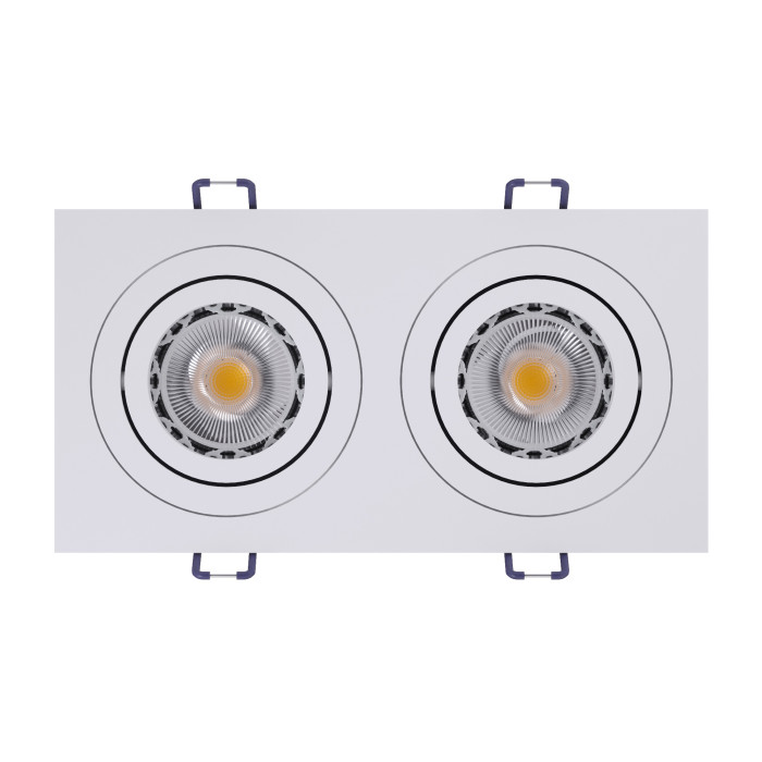 Світильник точковий врізний KLOODI KD-BASE SQ92x175 GU10 WH