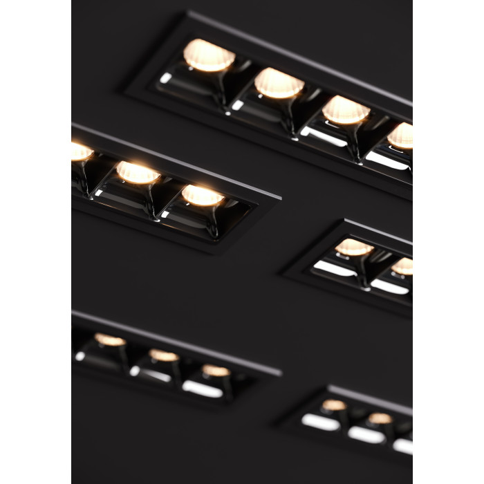 Світильник точковий врізний KLOODI KD-POINT 3X2 6W 3K BK