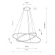 Люстра Nowodvorski 10814 Circolo LED 2x35W 3000K 1200Lm IP20 Чорна (10814)