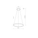 Люстра Nowodvorski 10862 Circolo LED M 1x21W 4000K 700Lm IP20 Чорна (10862)
