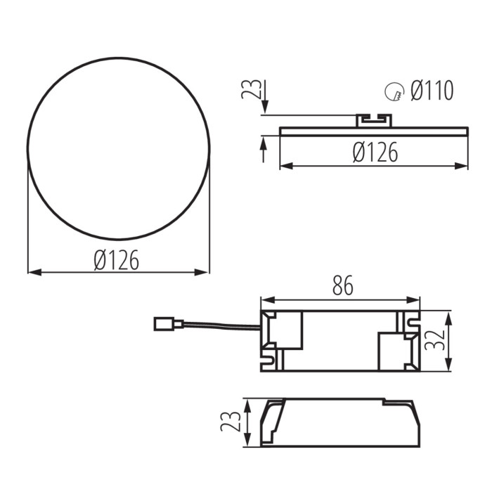 Точковий світильник Kanlux 29585 AREL LED DO 10W-WW