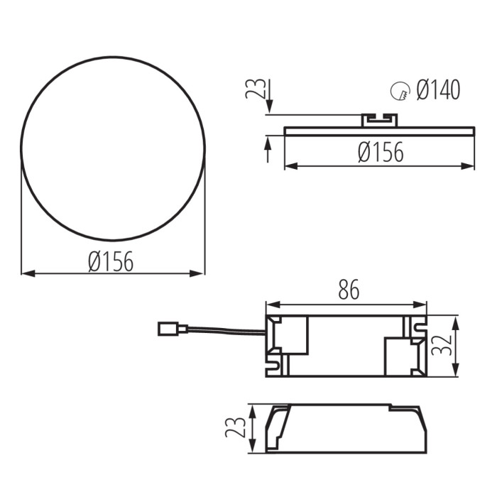 Точковий світильник Kanlux 29588 AREL LED DO 14W-NW