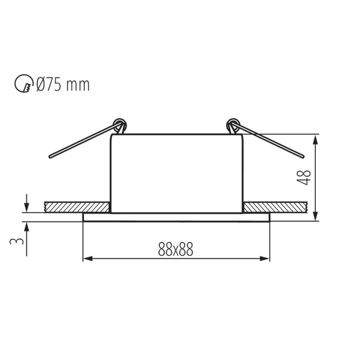 Точковий світильник Kanlux 36211 Glozo DSL B/W GX5.3/GU10 1x10W IP20 Wh