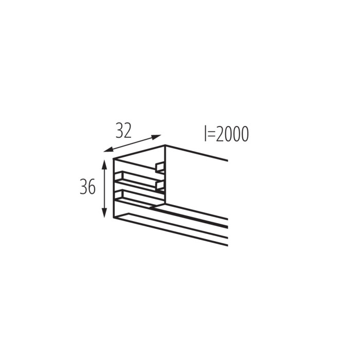 Трековий шинопровід Kanlux 33232 Tear 2M Wh