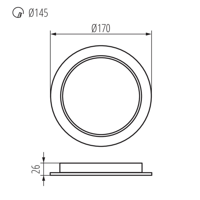 Точковий світильник Kanlux 36513 Tavo LED 1x18W 4000K 1900Lm IP20