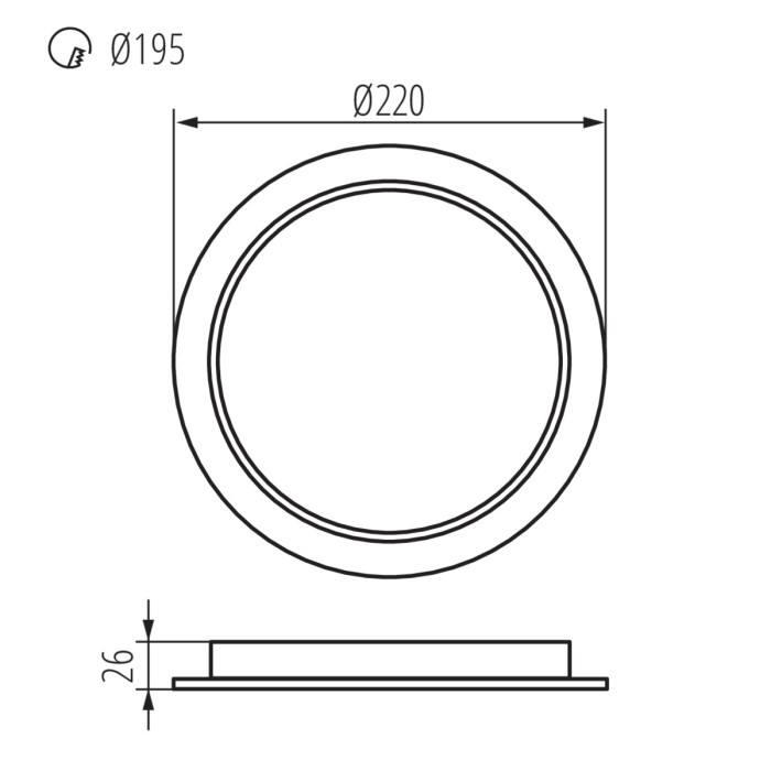 Точковий світильник Kanlux 36514 Tavo LED 1x24W 4000K 2600Lm IP20