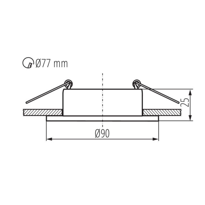 Точковий світильник Kanlux 37250 Feline DSO GX5.3/GU10 1x10W IP20 Bk