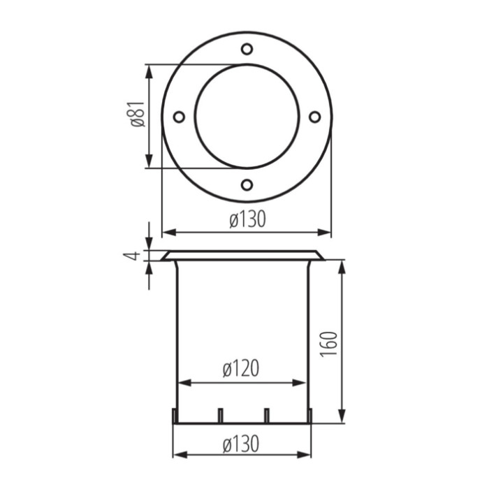 Вуличний світильник Kanlux 36430 Berg GU10 1x7W IP67