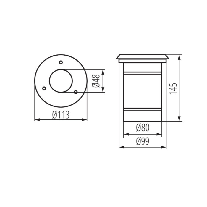 Вуличний світильник Kanlux 7172 Berg GU10 1x10W IP67
