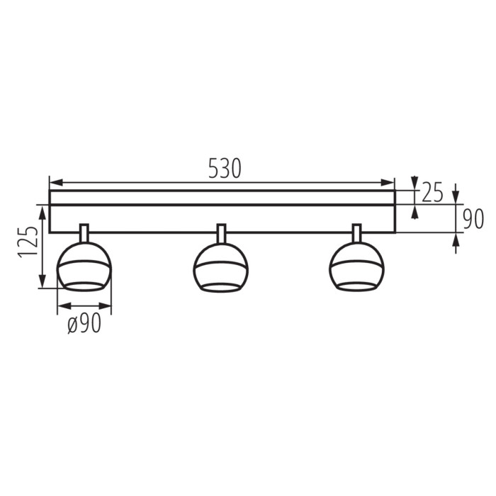 Спот Kanlux 33677 Galoba GU10 3x35W IP20