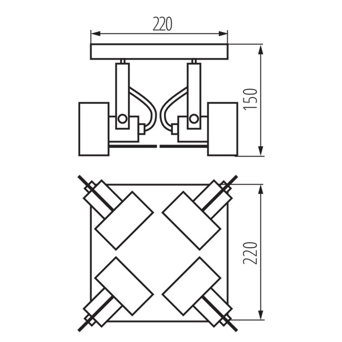Спот Kanlux 34928 Sonda GU10 4x10W IP20