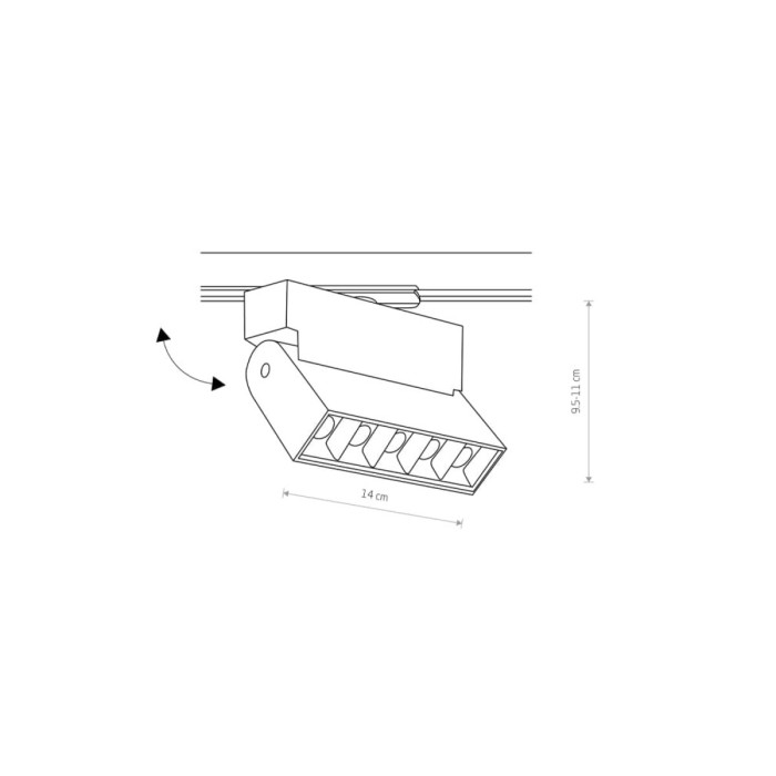 Трековий світильник Nowodvorski Profile Focus LED 1x9W 3000K 440Lm IP20 Wh (7618)