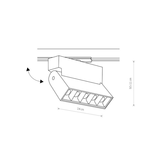 Трековий світильник Nowodvorski Profile Focus LED 1x9W 4000K 460Lm IP20 Bl (7622)