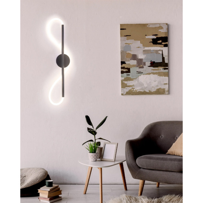 Бра, настінний світильник Goldlux 329097 Emma Led 1x19W 4000K 2230Lm IP20 Bk (094746)